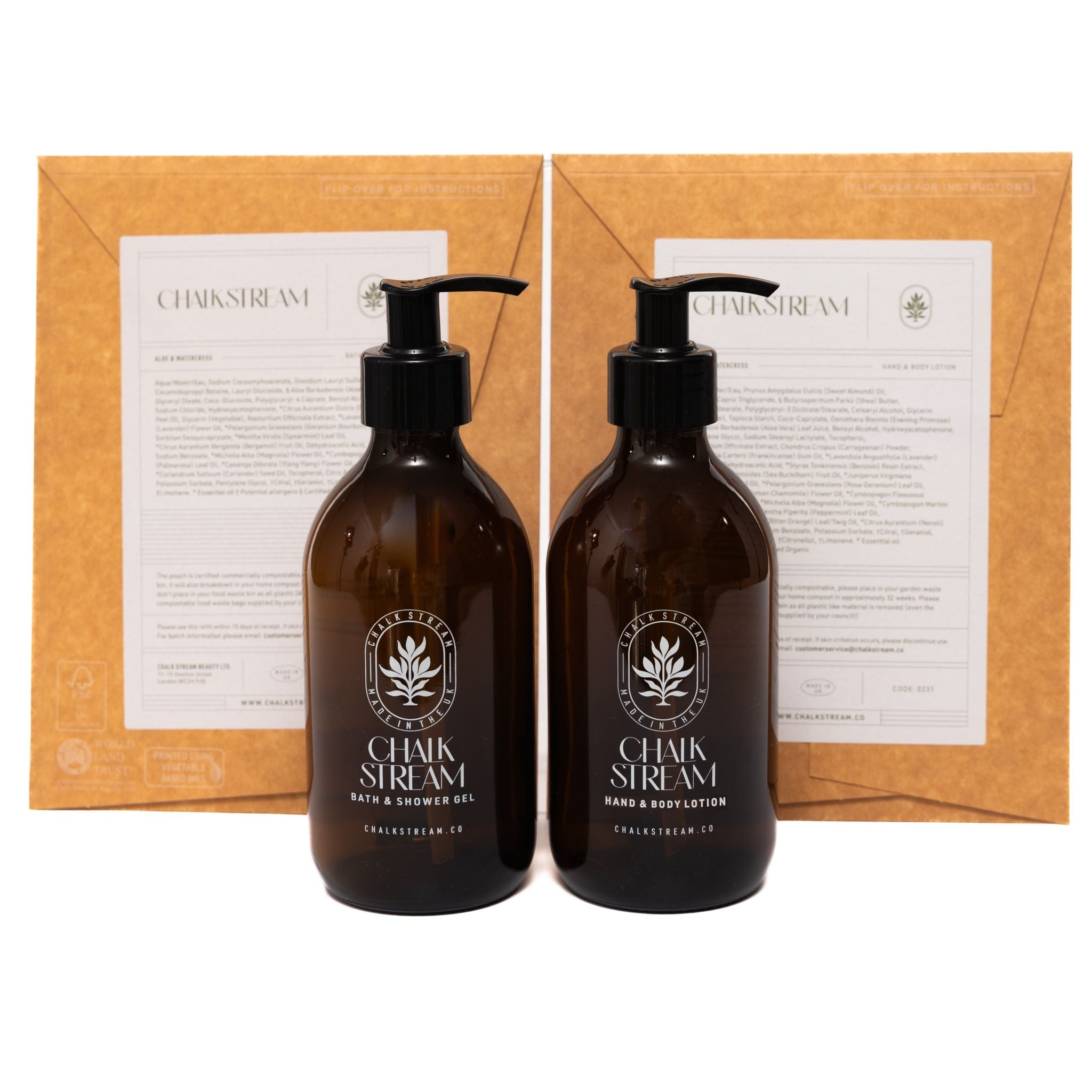 Aloe &amp; Watercress Bath &amp; Shower Gel with Hand &amp; Body Lotion Set